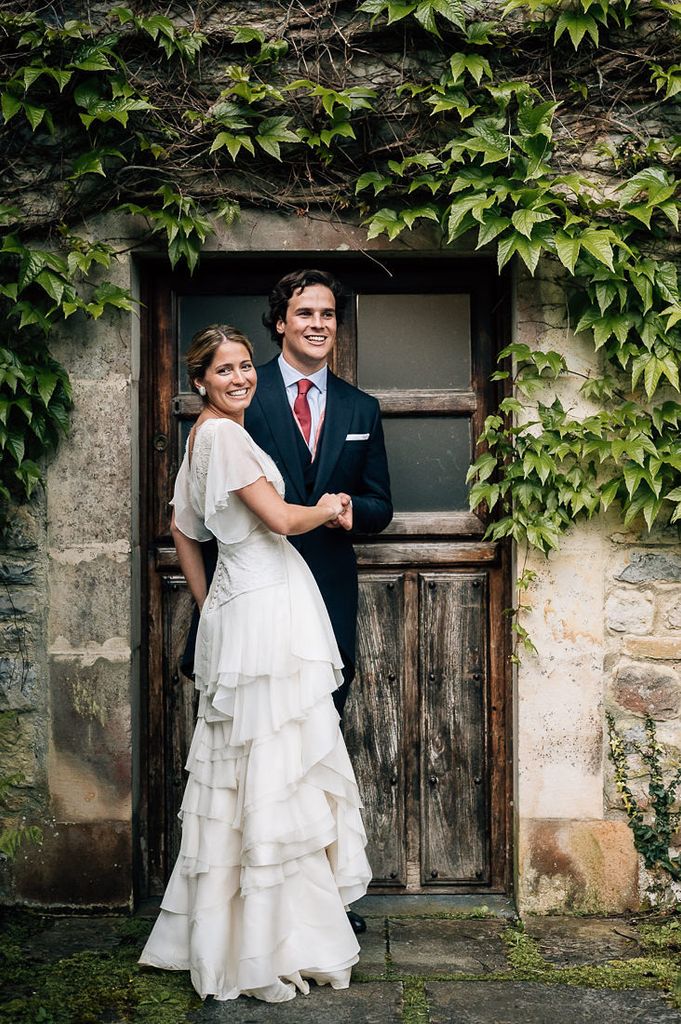 Natalia con vestido de novia de Manuel de Vivar en su boda con Nacho