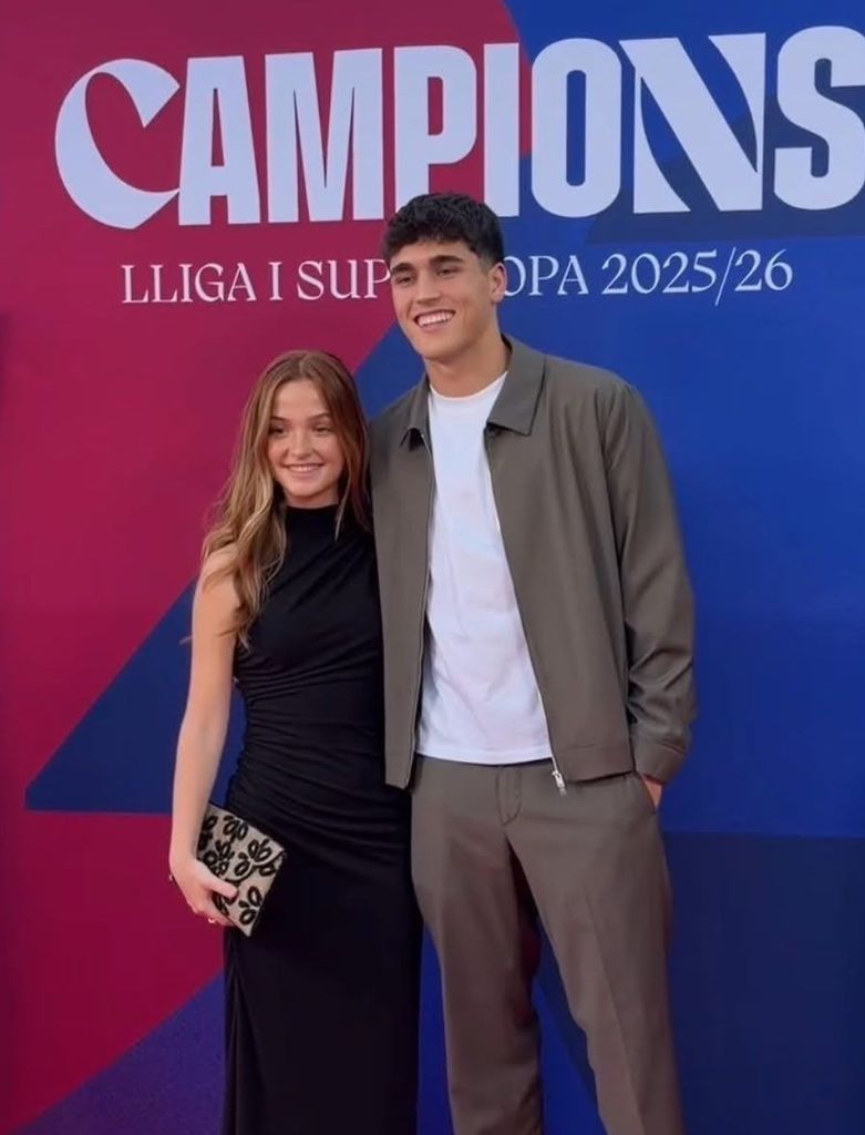 Martina y Pau Cubarsí, en la fiesta de celebración del título de LaLiga conquistado por el Barcelona
