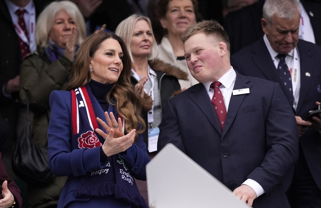 Kate Middleton, princesa de Gales, en el partido de rugby de la Guinness Six Nations 2026 en Londres, 2026.