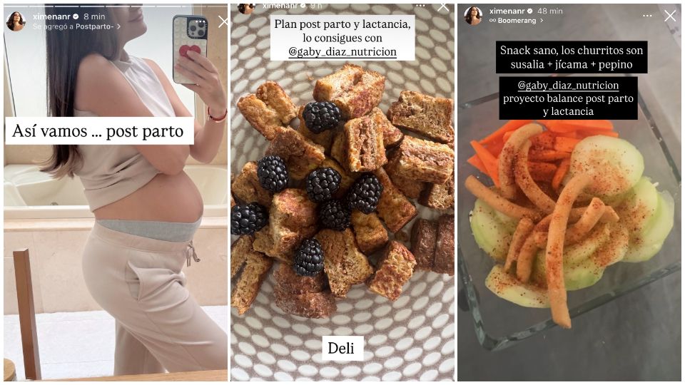 Ximena Navarrete lleva una sana alimentación durante su proceso de postparto.