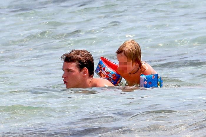 Aitor Gómez con su sobrino Jaime