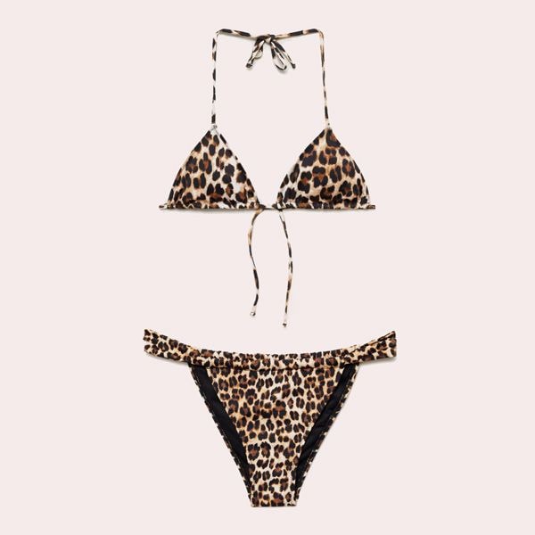 Bikini estampado leopardo de Mango