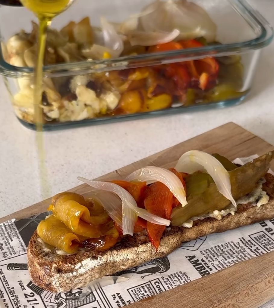 Tosta de escalivada. Delicious Martha