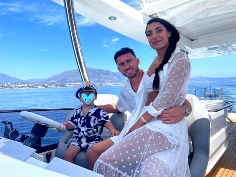 Laporte con su familia