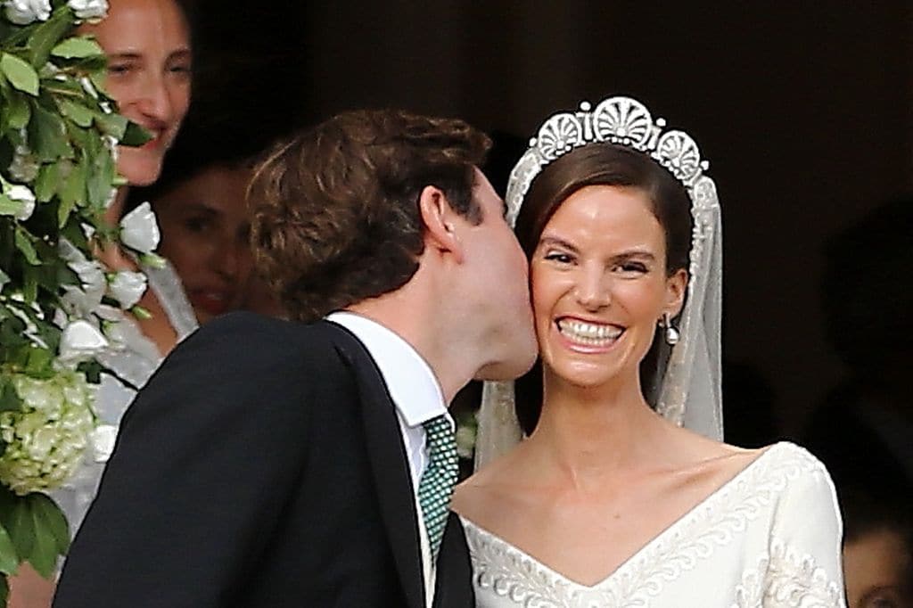 Maria Astris de Liechtenstein y Ralph Worthington en su boda en 2021