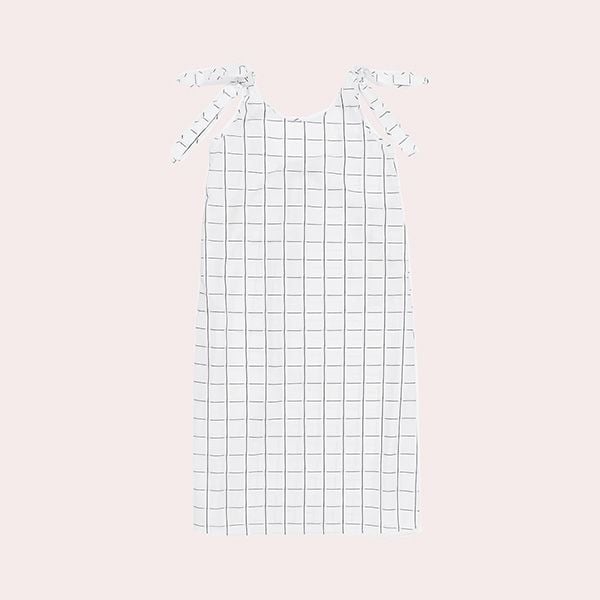 Vestido Línea A en Blanco con Lazos de Bimba y Lola