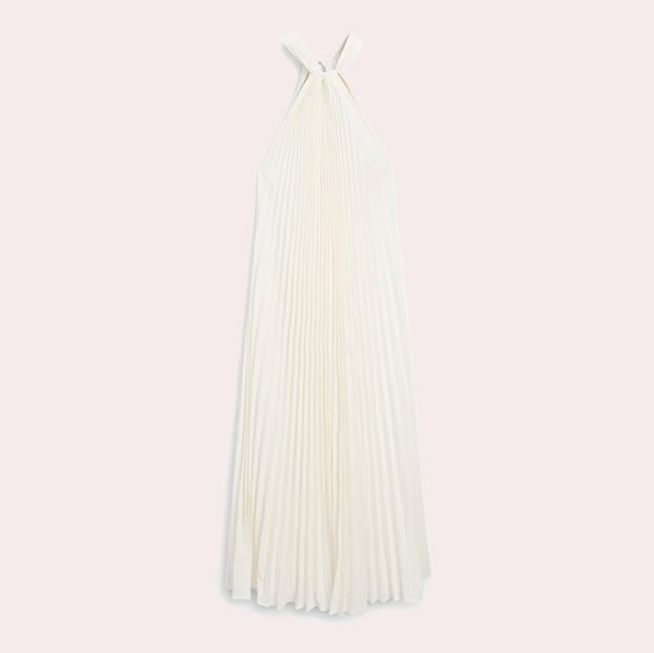 VESTIDO PLISADO CUELLO HALTER