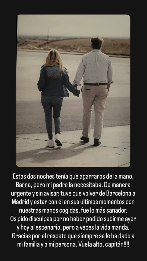 La bonita dedicatoria de Dani Martín a su padre tras anunciar su fallecimiento