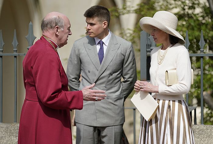 Lady Sarah Chatto y su hijo Arthur
