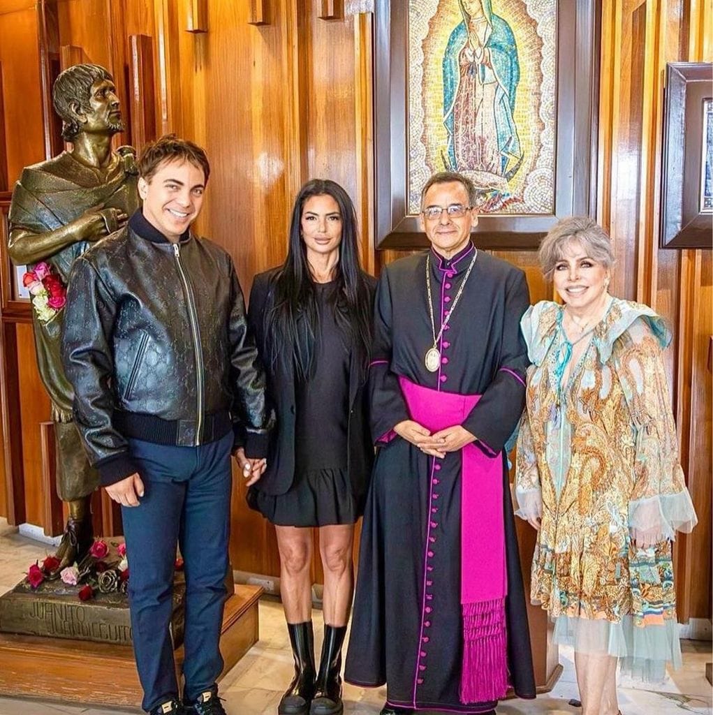 Cristian Castro y Verónica Castro con Mariel Sánchez