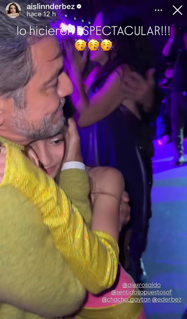 El abrazo de papá... Eugenio Derbez se mostró super orgulloso de su hija.