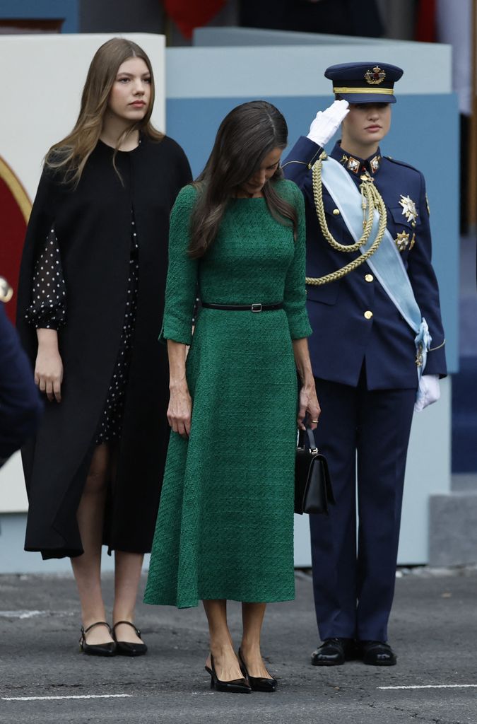 La infanta Sofía en el desfile del Día de la Hispanidad, Madrid, 2025. 