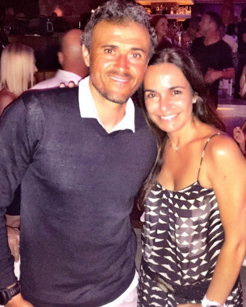 Luis Enrique y Elena Cullel en una imagen compartida por el entrenador en sus redes sociales. 