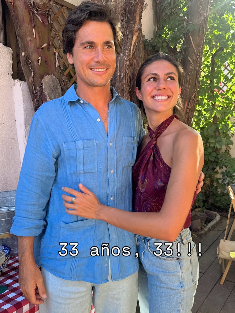 La cumpleañera junto a su marido, Santiago Camacho, en el día de su celebración