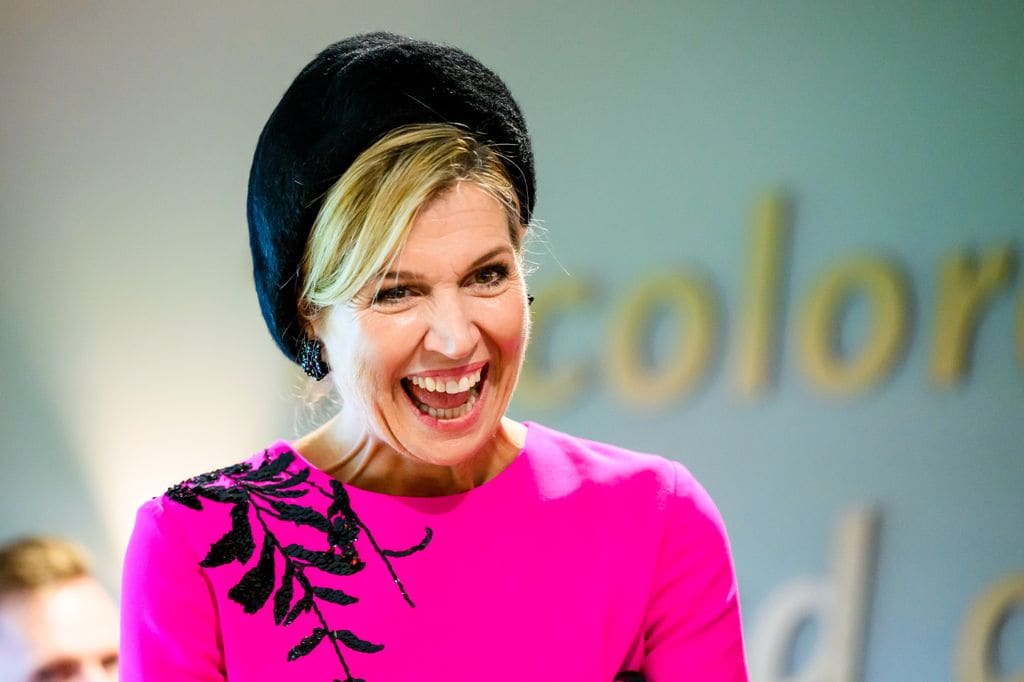 Máxima de Holanda con vestido rosa
