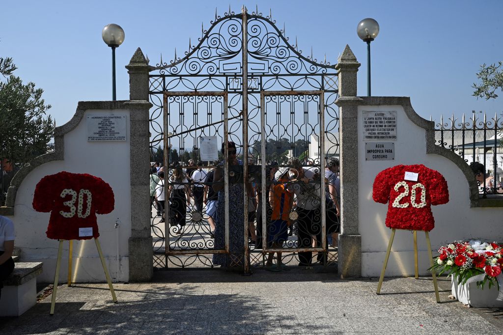 El funeral de Diogo Jota y André Silva en Gondomar, Portugal