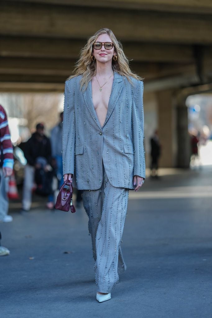Chiara Ferragni en el desfile de Stella McCartney Otoño/Invierno 2025-26