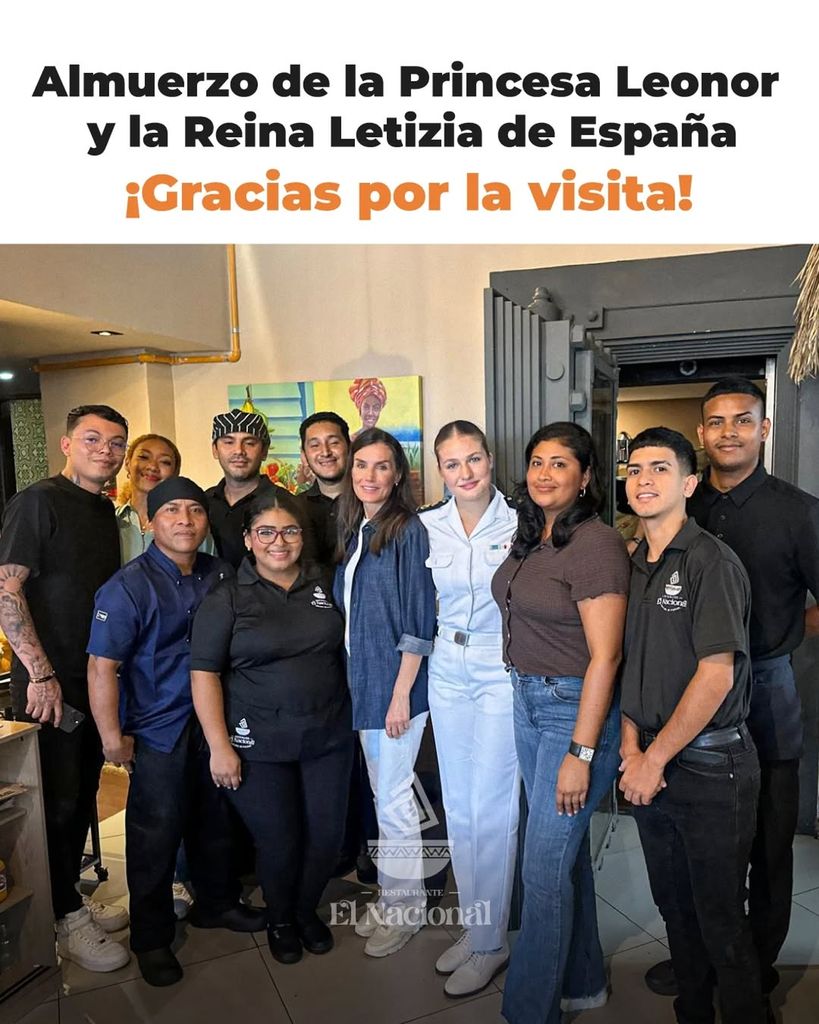 La reina Letizia y la princesa Leonor en el restaurante El Nacional en Ciudad de Panamá