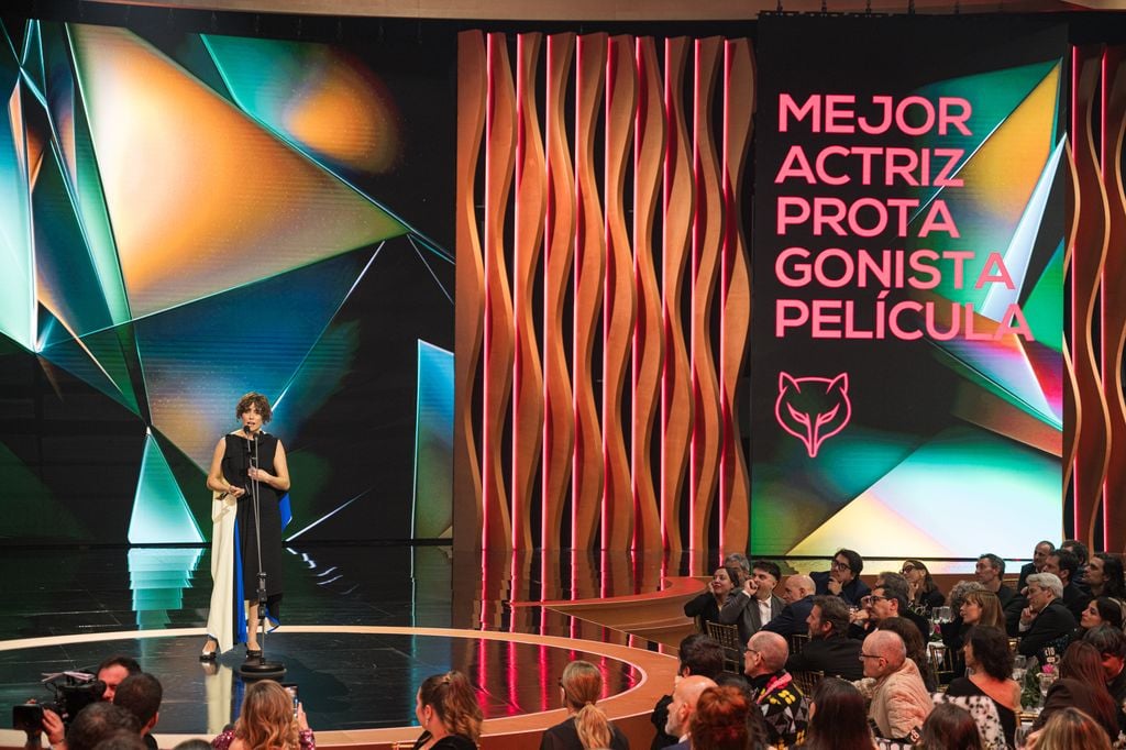 Patricia López Arnaiz, durante su discurso