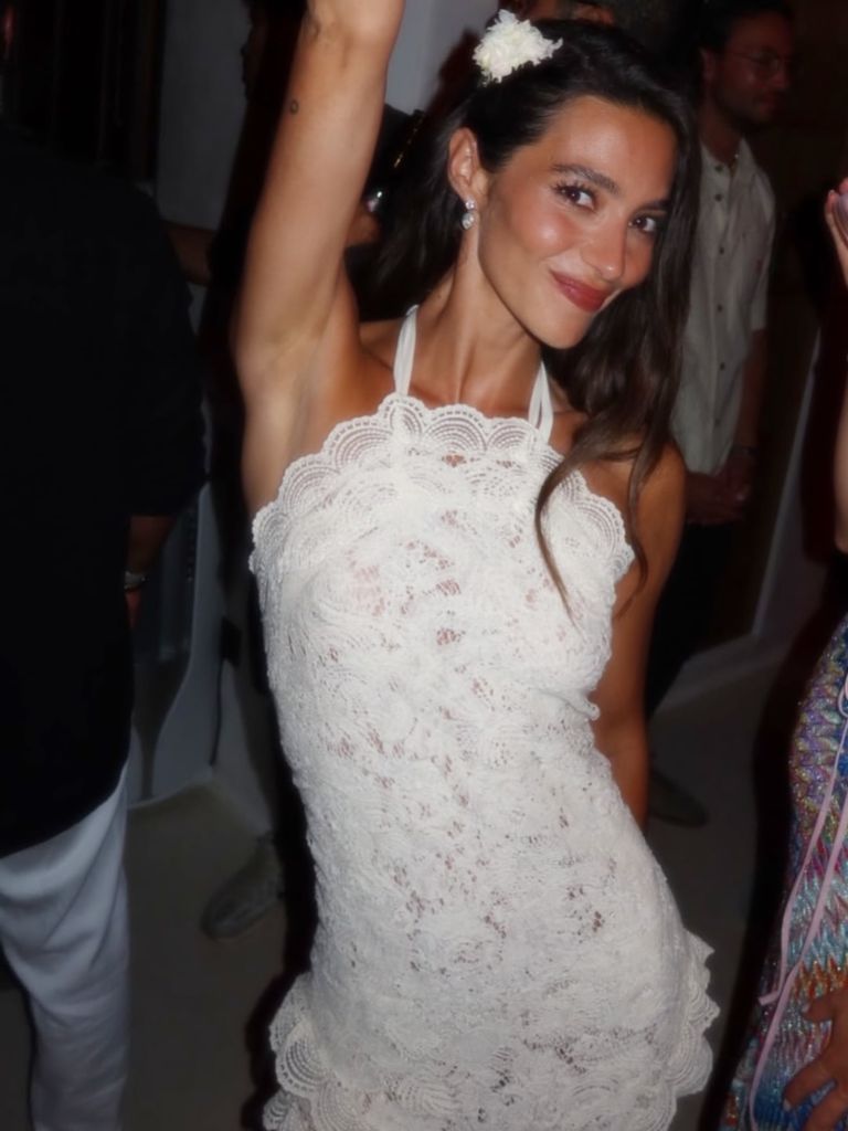 Rocío Crusset en su boda en Ibiza