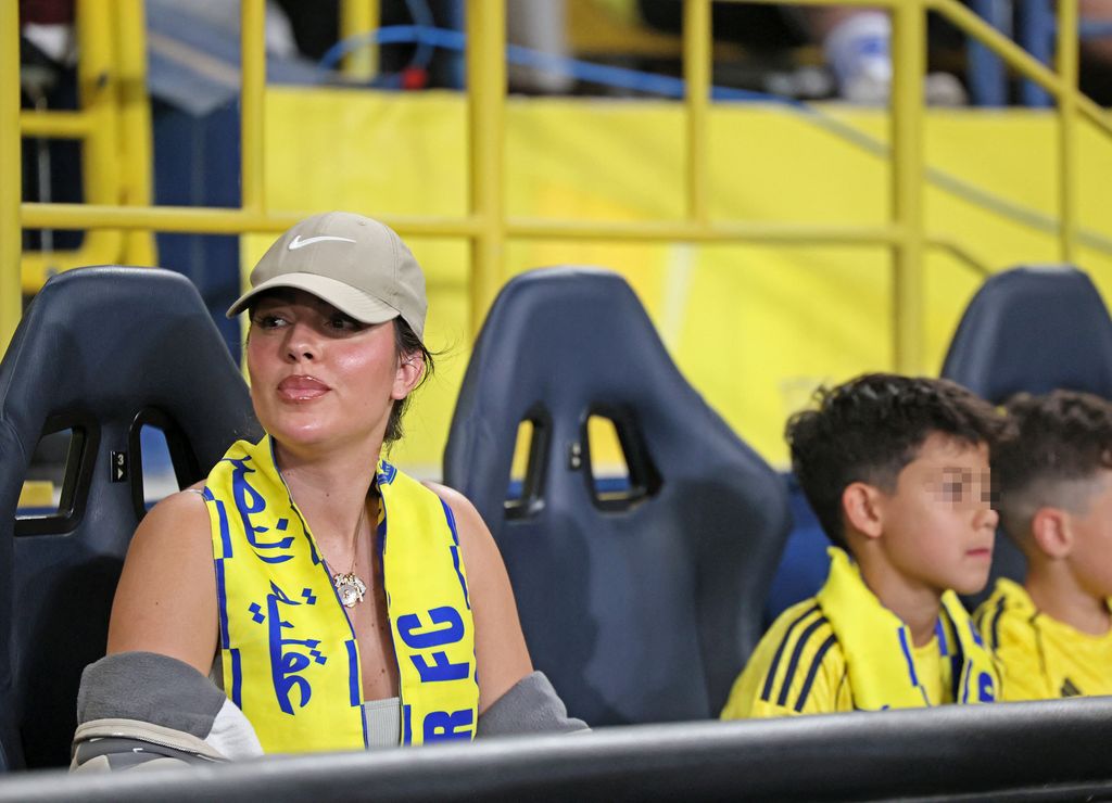 Georgina Rodríguez viendo el partido del Al Nassr y Al Hilal en el Al Awwal Park en Riad, Arabia Saudi, el 12 de mayo de 2026