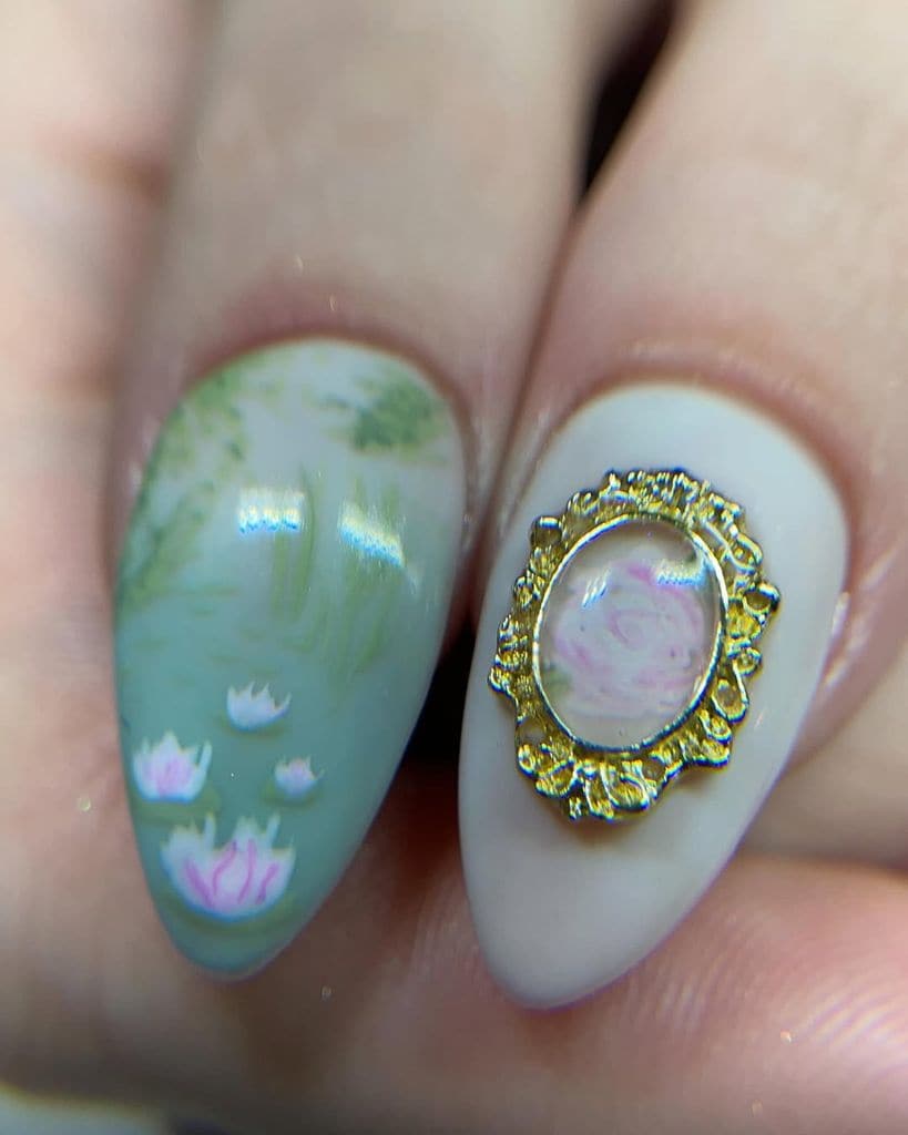 Hay quienes literalmente recrean pinturas en sus uñas.