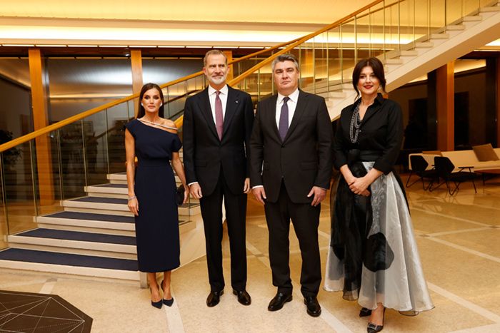 Los Reyes en una cena en su honor en Croacia