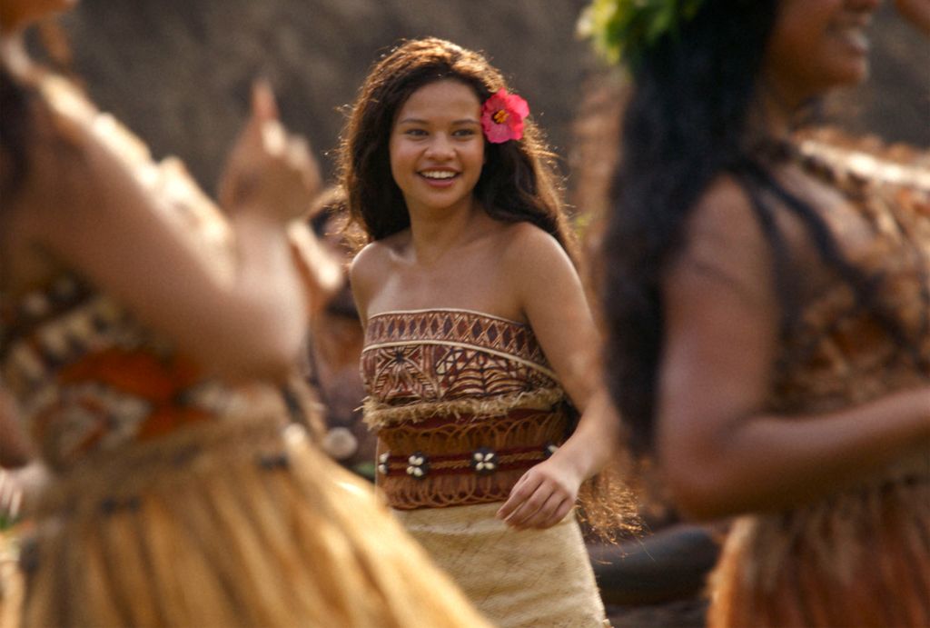 La joven actriz Catherine Lagaʻaia, en la película