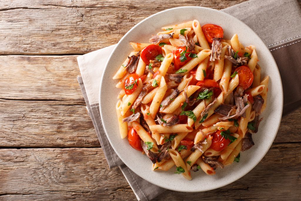 Pasta con carne