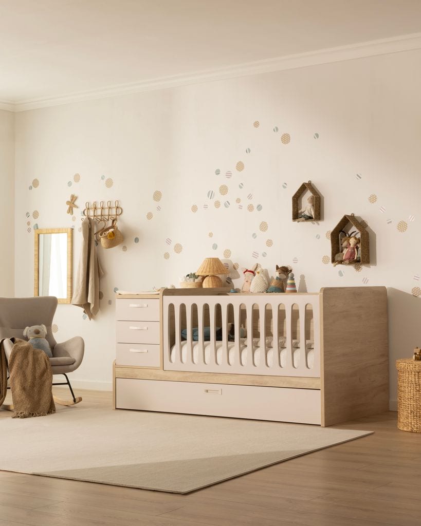Cuna evolutiva, convertible en cama infantil