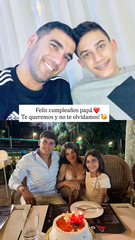 Imagen que ha compartido el hijo de José Antonio Reyes junto a sus hermanas en el día que el futbolista hubiera cumplido 43 años