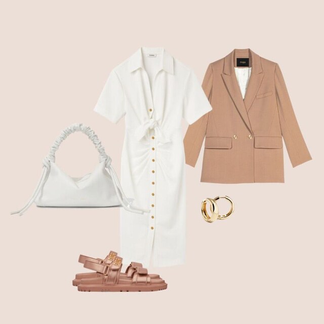 outfit de vestido blanco