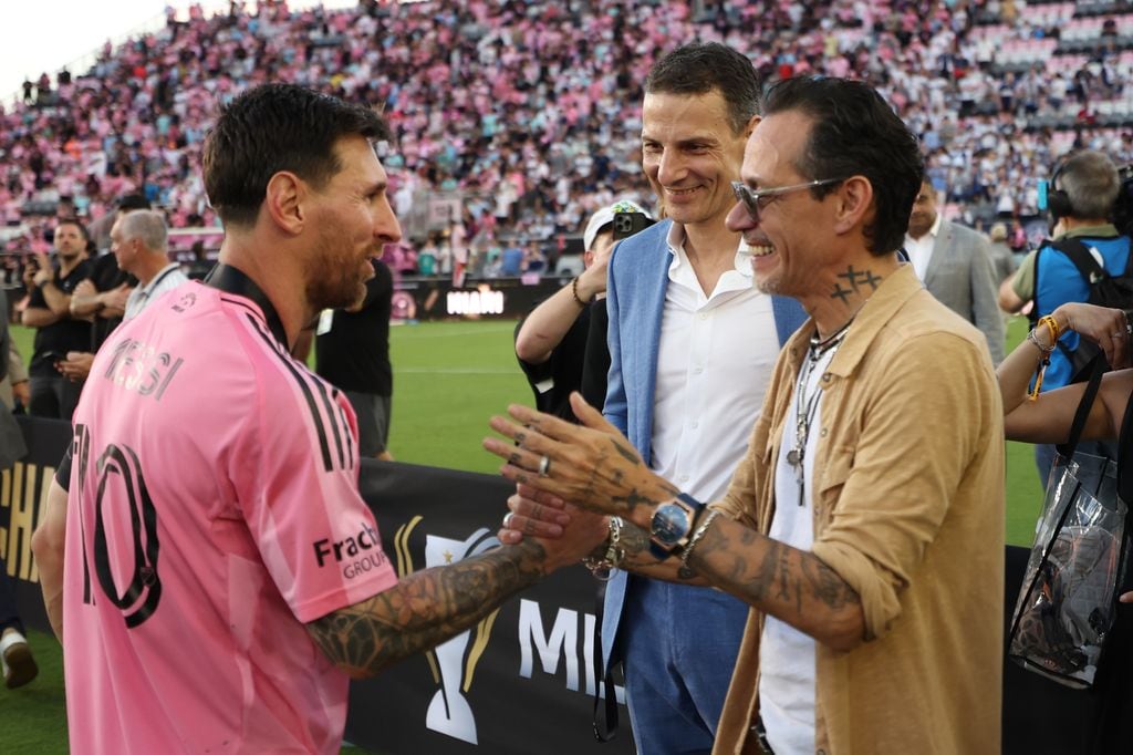 Marc Anthony, cercano a varias figuras del Inter Miami, fue testigo del hito del Inter Miami