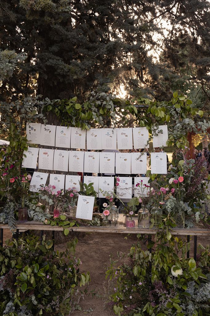 Decoración de bodas seating plan