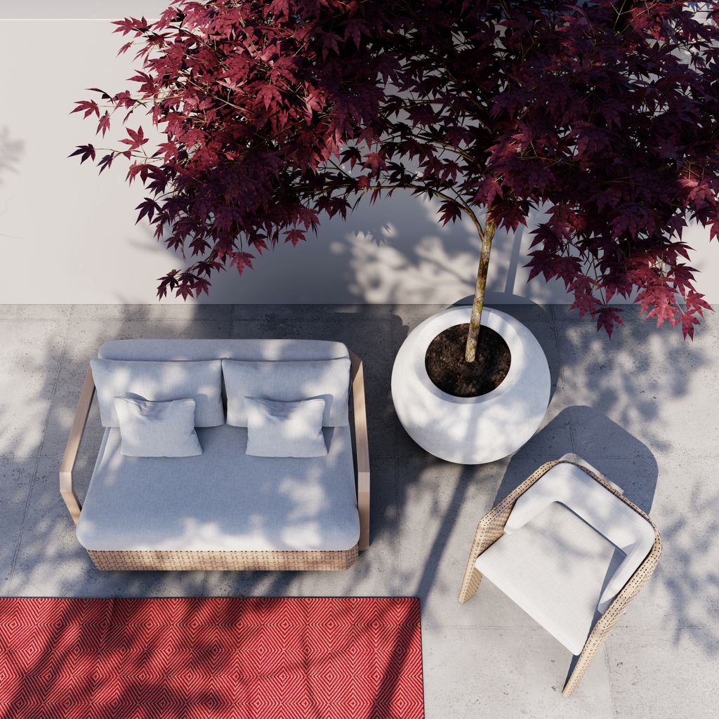 Terraza con suelo de hormigón