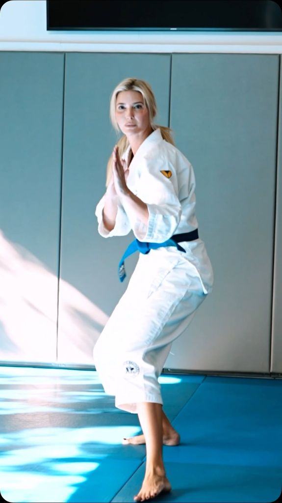 Ivanka Trump en sus clases de jiu-jitsu, donde ya es cinta azul.