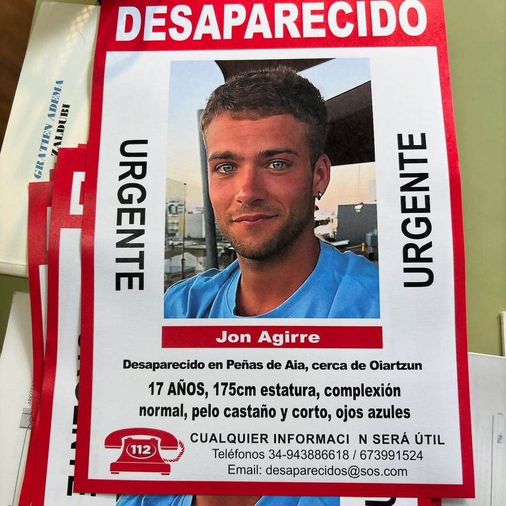 El joven Jon se busca como desaparecido