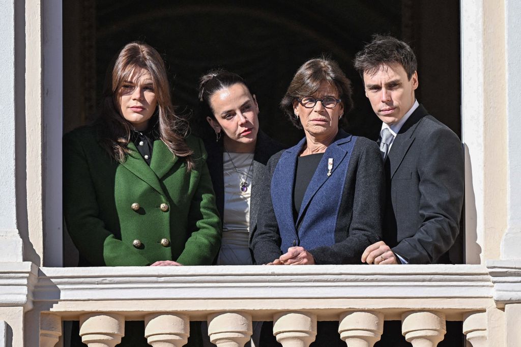Estefanía de Mónaco con sus hijos Louis Ducruet, Pauline Ducruet y Camille Gottlieb en el Día Nacional
