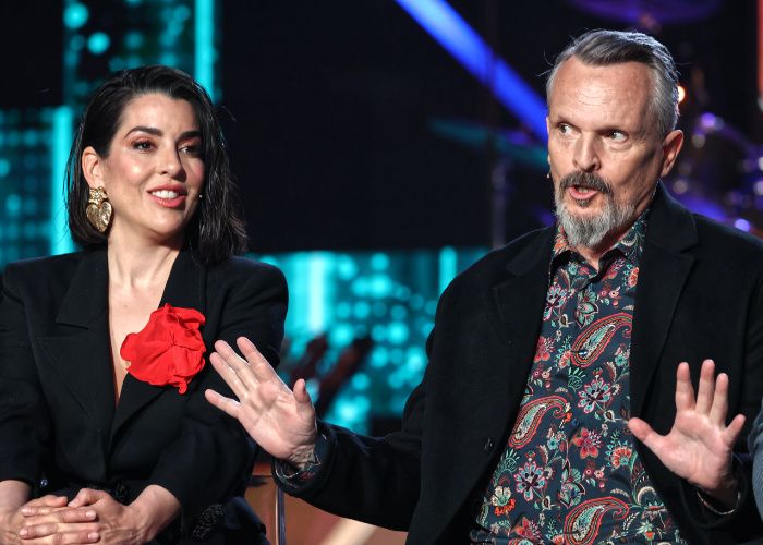Ruth Lorenzo y Miguel Bosé en la rueda de prensa de 'Cover Night'