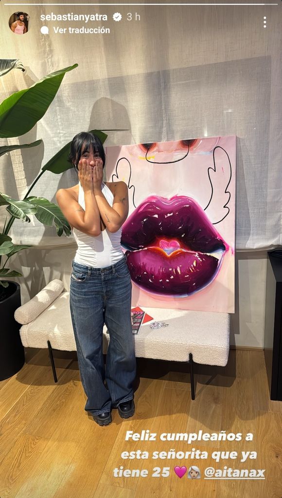 Sebastián Yatra usó sus redes sociales para dedicarle una linda felicitación a Aitana. 