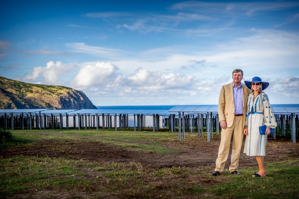 Los reyes de Holanda, en la isla de San Eustaquio, en las Antillas holandesas