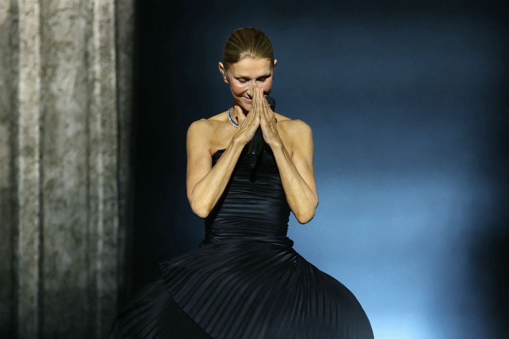 La cantante canadiense Céline Dion durante uno de sus conciertos en el 'Plenitude Arena'.