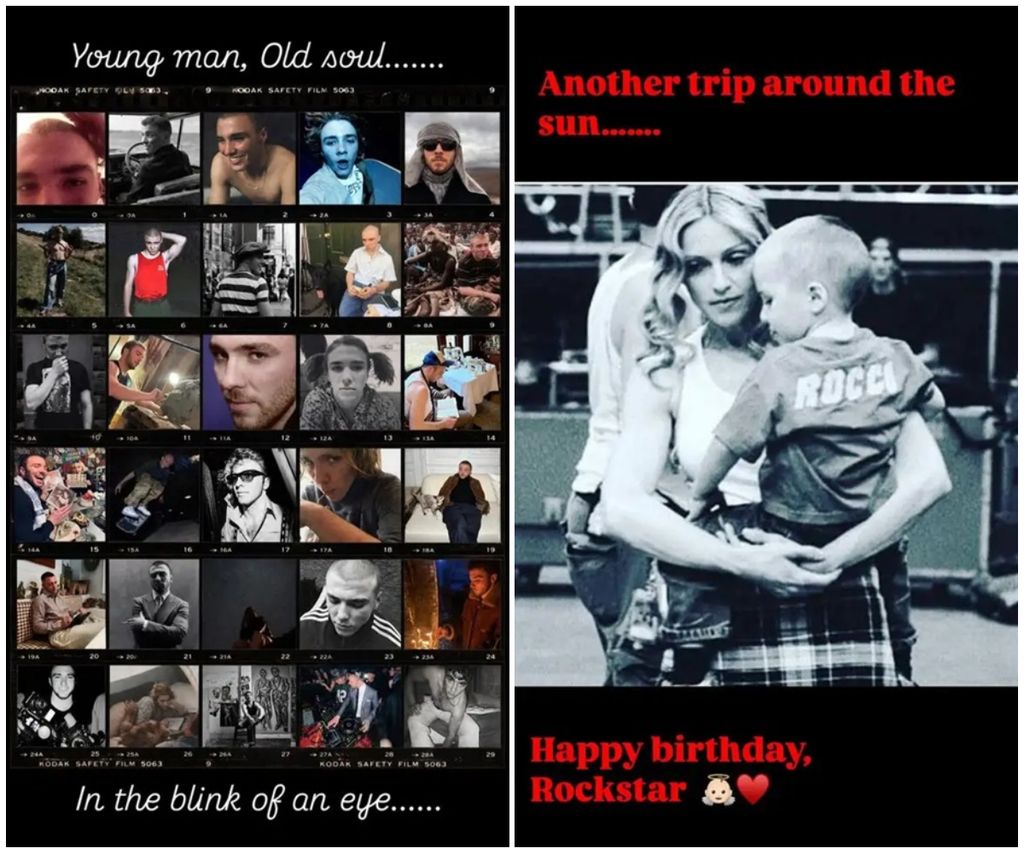 Madonna compartió algunos recuerdos junto a Rocco.
