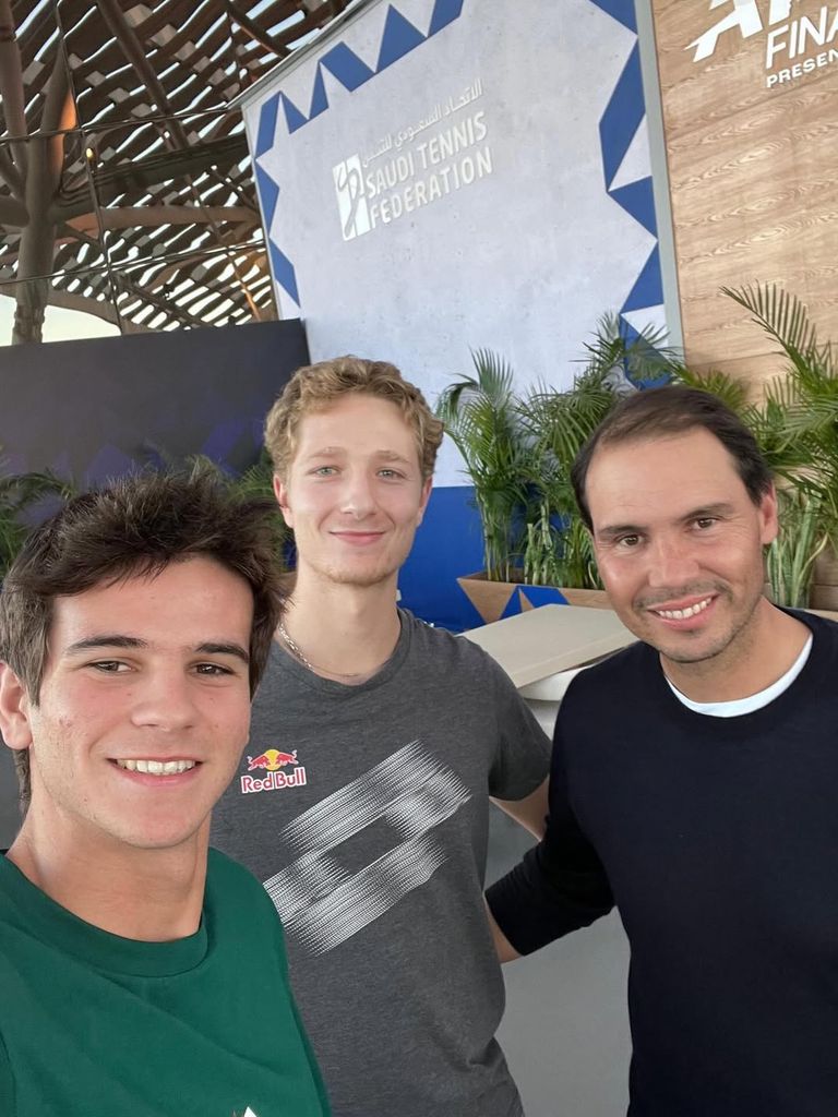 El tenista con Rafa Nadal