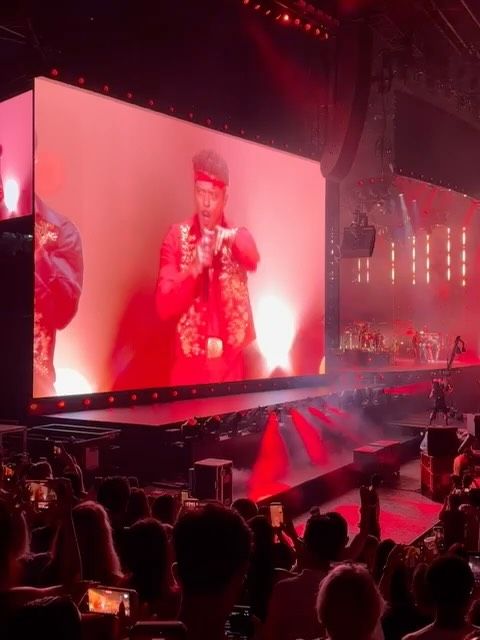 Tatiana Blatnik disfrutó de uno de los conciertos de Bruno Mars en Nueva York