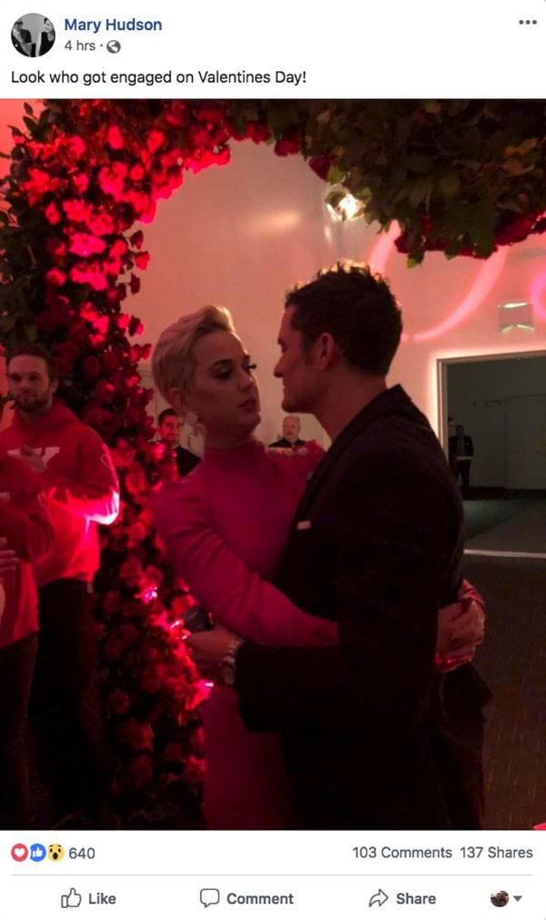 katy perry y orlando bloom compromiso