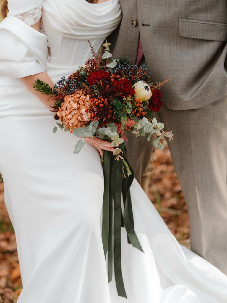 Ramos de novia protagonistas con colores invierno