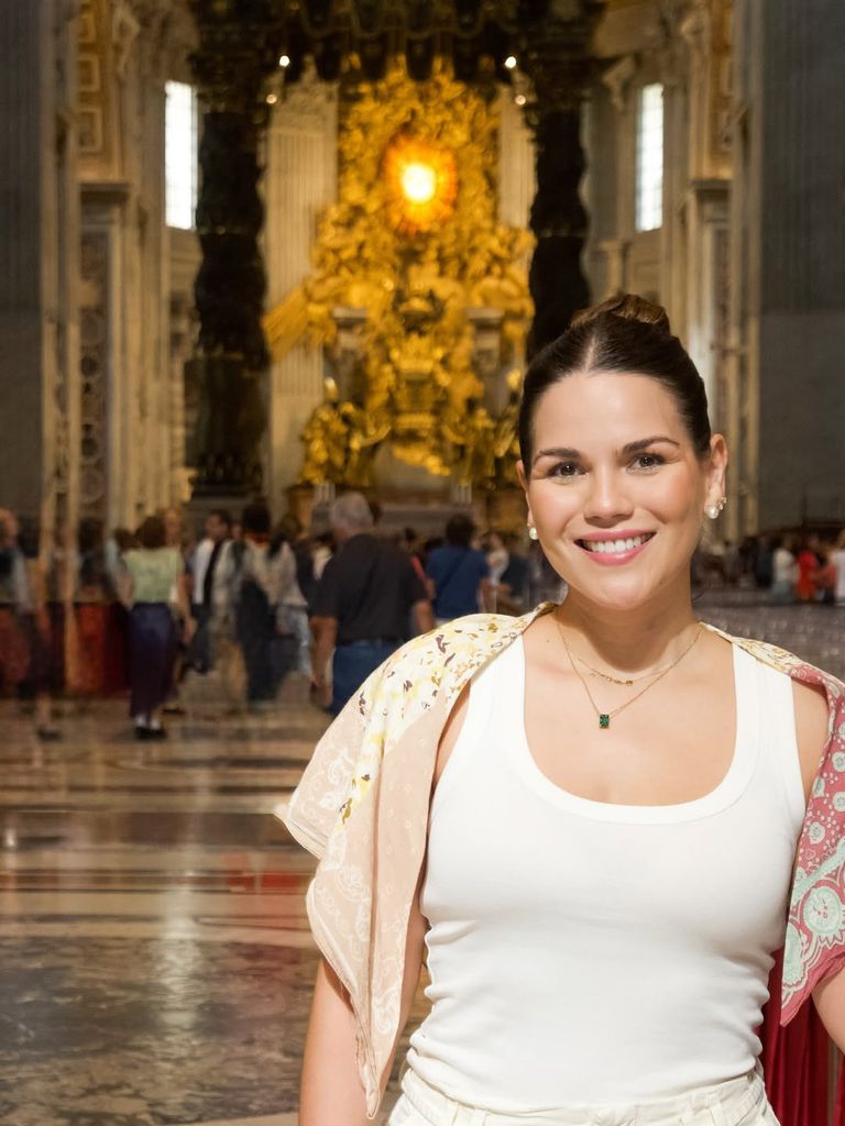 Karina Banda compartió ese momento tan especial en El Vaticano 