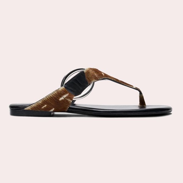 Sandalia plana estampada Massimo Dutti