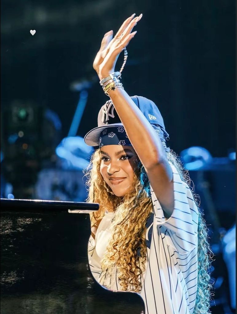 Blue Ivy en el concierto de su padre, Jay-z, en Nueva York